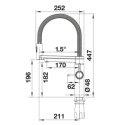 Blanco Evol-S Pro Bateria kuchenna wysoka z wyciąganą wylewką z filtrem satin gold 527430