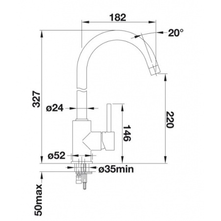 Blanco Mida Silgranit-Look Bateria kuchenna wysoka wulkaniczny szary 526965
