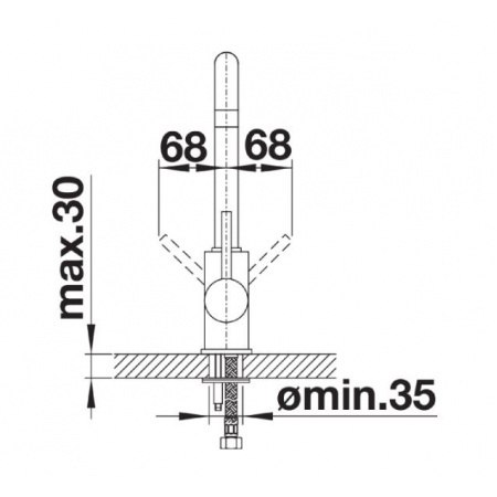 Blanco Mili Silgranit-Look Bateria kuchenna wysoka wulkaniczny szary 527460