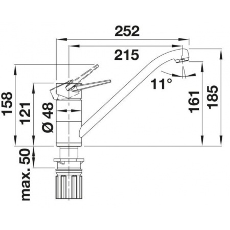 Blanco Wega II Silgranit-Look Bateria kuchenna chrom/delikatny biały 526980