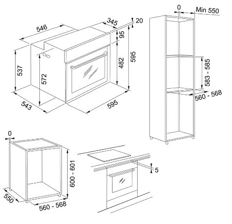  FRANKE studio FMY 98 P BK Piekarnik z pyrolizą Mythos Czarne szkło/Czarna stal 116.0606.102