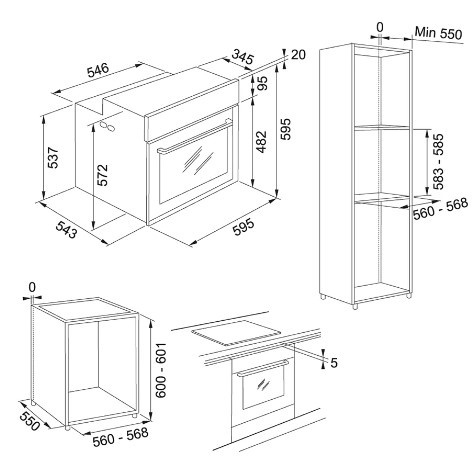  FRANKE studio FMY 98 P XS Piekarnik z pyrolizą Mythos Czarne szkło/stal szlachetna 116.0606.101
