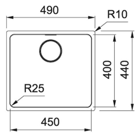  FRANKE studio MYX 110-45 Zlewozmywak wbudowywany stalowy Mythos Stal szlachetna szczotkowana 122.0624.555