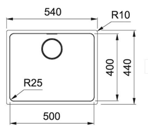  FRANKE studio MYX 110-50 Zlewozmywak wbudowywany stalowy Mythos Stal szlachetna szczotkowana 122.0624.556