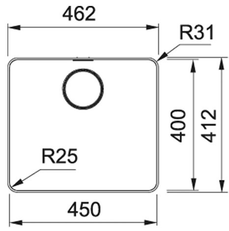  FRANKE studio MYX 210-45 Zlewozmywak wbudowywany stalowy Mythos Stal szlachetna szczotkowana 127.0624.560