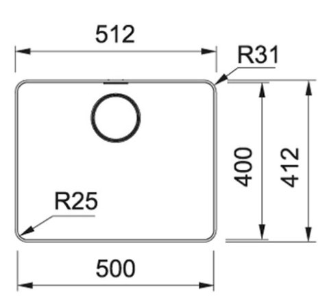  FRANKE studio MYX 210-50 Zlewozmywak wbudowywany stalowy Mythos Stal szlachetna szczotkowana 127.0624.561