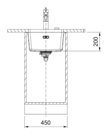  FRANKE studio Maris MRG 110-37 Zlewozmywak podwieszany Fragranit+ Czarny mat / Czarny odpływ 125.0697.760
