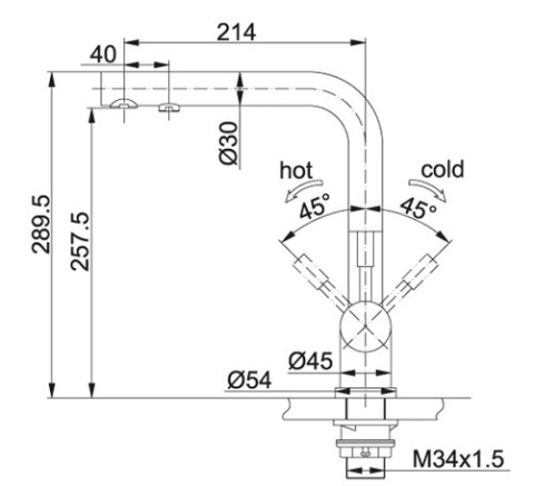  FRANKE studio Zestaw Atlas Clear Water z filtrem Clear Water Zestaw bateria kuchenna z filtrem Stal szlachetna 120.0637.657