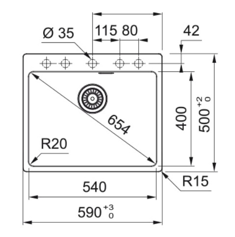  Franke Studio ZlewozmywakMaris MRG 610-54 114.0661.794
