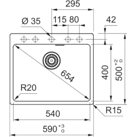  Franke studio Zlewozmywak Maris MRG 610-54 FTL czarny mat + czarny zestaw odpływowy 114.0693.579
