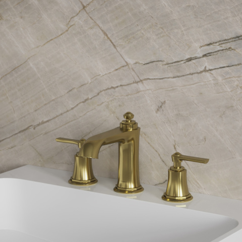 Omnires Armance bateria umywalkowa 3-otworowa stojąca retro mosiądz szczotkowany AM5214BSB