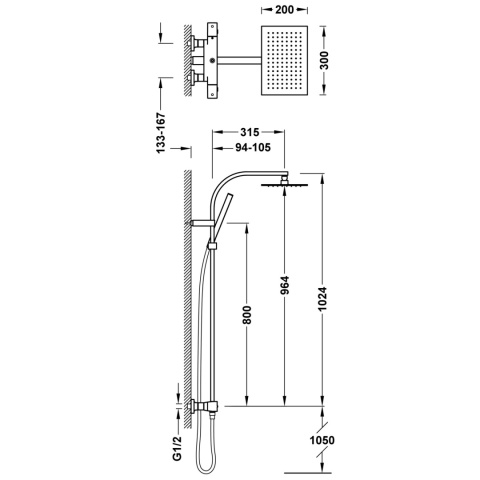 TRES SLIM EXCLUSIVE ZESTAW BATERII TERMOSTATYCZNEJ PRYSZNICOWEJ CHROM, 19039306