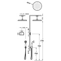 Tres Shower Technology Podtynkowy termostatyczny elektroniczny zestaw prysznicowy chrom 09226202