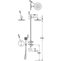 Z kodem LATO -7% !!! Tres Therm-Box zestaw prysznicowy podtynkowy termostatyczny z deszczownicą chrom 20425004
