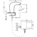 Z kodem LATO -7% !!! Tres Trestronic Bateria umywalkowa elektroniczna kolor chrom 19290603