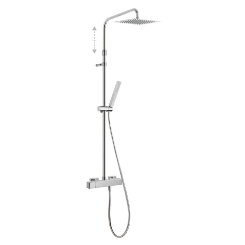 Tres Cuadro-Tres Zestaw prysznicowy natynkowy chrom 00719701