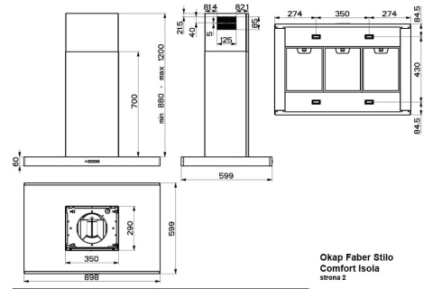 FABER STUDIO OKAP STILO COMFORT WH MATT 90 WYSYPOWY biały mat 325.0618.793