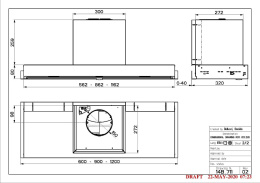 FABER STUDIO Okap IN-LIGHT BK MATT KL 70/2 DO ZABUDOWY 305.0628.321