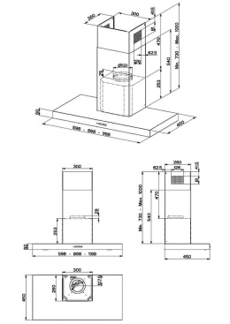 Faber Studio Okap STILO COMFORT BK MATT 60 przyścienny czarny mat 325.0618.791