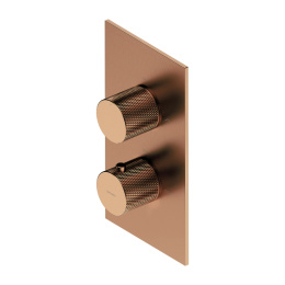 Omnires Contour Termostatyczna bateria prysznicowo-wannowa podtynkowa miedź szczotkowana CT8036CPB