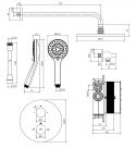 Omnires Y Zestaw prysznicowy termostatyczny nikiel SYSYT05NI