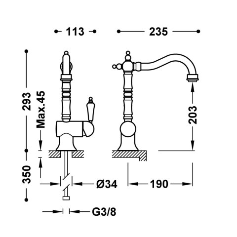 Tres Clasic-Tres bateria kuchenna chrom 24234101
