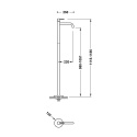 Tres Study Exclusive bateria umywalkowa wolnostojąca chrom 26285305