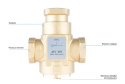 AFRISO zawór temperaturowy ATV 335, DN25, Rp1", kvs 9, 55°C 1633510