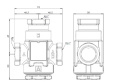 AFRISO zawór temperaturowy ATV 335, DN25, Rp1", kvs 9, 55°C 1633510