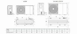 De DIETRICH MODENA Pompa ciepła DE 10kw MR monoblok, powietrze-woda zasilanie 1-f 865 x 488 mm 7794585A