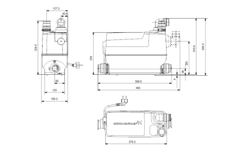 GRUNDFOS SOLOLIFT 2 CWC-3 Pompa z rozdrabniaczem 97775316