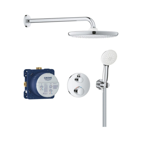 Grohe Grohtherm Zestaw prysznicowy termostatyczny podtynkowy z deszczownicą chrom 34872000