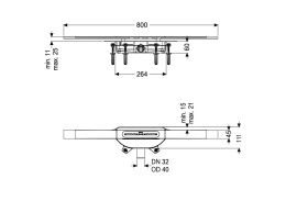 Kessel Linearis Infinity 60 Odpływ liniowy 80 cm stal nierdzewna szczotkowana 45300.08