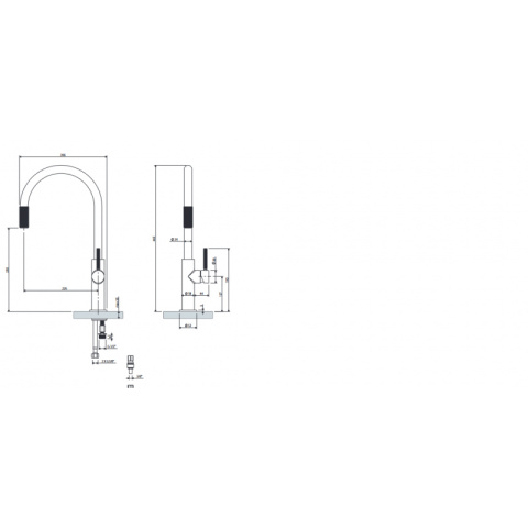 Omnires Switch bateria kuchenna z zestawem filtrującym brąz antyczny SW9057-FD1BR