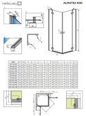 Wpisz KOD: PROMO - 10% Radaway Almatea KDD kabina prysznicowa 90x90 cm kwadratowa chrom/szkło przezroczyste 32152-01-01N