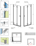 Radaway Arta DWB drzwi wnękowe 100 cm lewe chrom+/szkło przezroczyste 386152-03-01L