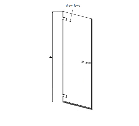 Wpisz KOD: PROMO - 10% Radaway Arta DWJ I drzwi wnękowe 80 cm lewe chrom+/szkło przezroczyste 386071-03-01L