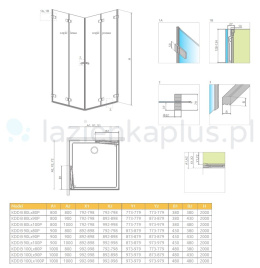 Radaway Arta KDD B drzwi prysznicowe 100 cm prawe do kabiny narożnej chrom+/szkło przezroczyste 386162-03-01R