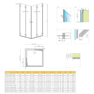 Wpisz KOD: PROMO - 10% Radaway Arta KDD B drzwi prysznicowe 90 cm lewe do kabiny narożnej chrom+/szkło przezroczyste 386161-03-01L