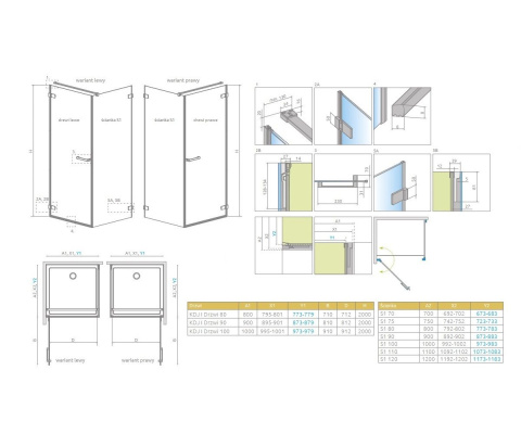 Wpisz KOD: PROMO - 10% Radaway Arta KDJ I drzwi prysznicowe 100 cm prawe chrom+/szkło przezroczyste 1386083-03-01R