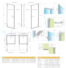 Radaway Arta KDJ I ścianka boczna S1 120 cm 386024-03-01