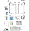 Radaway Arta KDS II drzwi prysznicowe 140 cm lewe chrom+/szkło przezroczyste 386522-03-01L/1386107-03-01