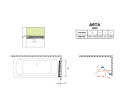 Wpisz KOD: PROMO - 10% Radaway Arta PND parawan nawannowy 130 cm prawy 210213-01R