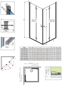 Radaway Eos KDD-B kabina prysznicowa 90x90 cm kwadratowa chrom/szkło przezroczyste 137303-01-01