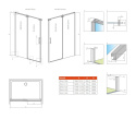 Radaway Espera DWJ drzwi wnękowe przesuwne 140 cm lewe chrom/szkło przezroczyste 380695-01L/380214-01L