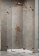 Wpisz KOD: PROMO - 10% Radaway Essenza Pro Brushed Copper PTJ kabina prysznicowa 90x90 cm lewa miedź szczot/szkło przezr 10100000-93-01L/10100200-01-01