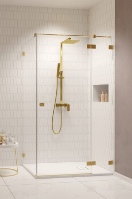 Wpisz KOD: PROMO - 10% Radaway Essenza Pro Brushed Gold KDJ drzwi prysznicowe 100 cm lewe złoty szczotkowany/szkło przezroczyste 10097100-99-01L