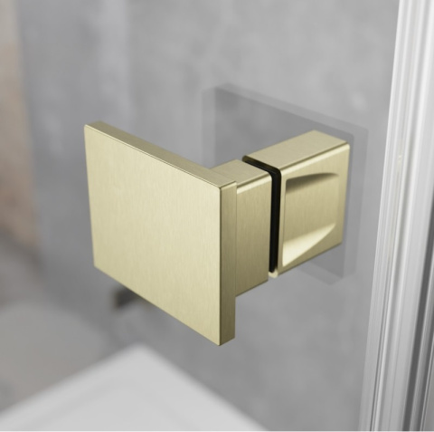 Wpisz KOD: PROMO - 10% Radaway Essenza Pro Brushed Gold PDD kabina prysznicowa 80x80cm złoty szczotkowany/szkło przezr. 10095080-99-01L/10095080-99-01R
