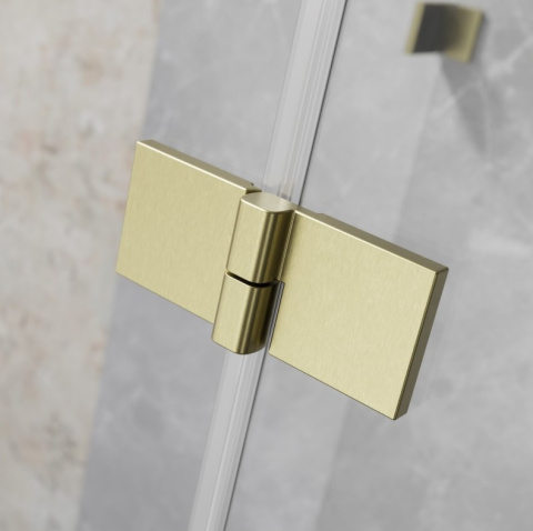Wpisz KOD: PROMO - 10% Radaway Essenza Pro Brushed Gold PDD kabina prysznicowa 80x80cm złoty szczotkowany/szkło przezr. 10095080-99-01L/10095080-99-01R