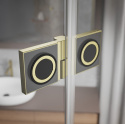 Wpisz KOD: PROMO - 10% Radaway Essenza Pro Brushed Gold PDD kabina prysznicowa 80x80cm złoty szczotkowany/szkło przezr. 10095080-99-01L/10095080-99-01R